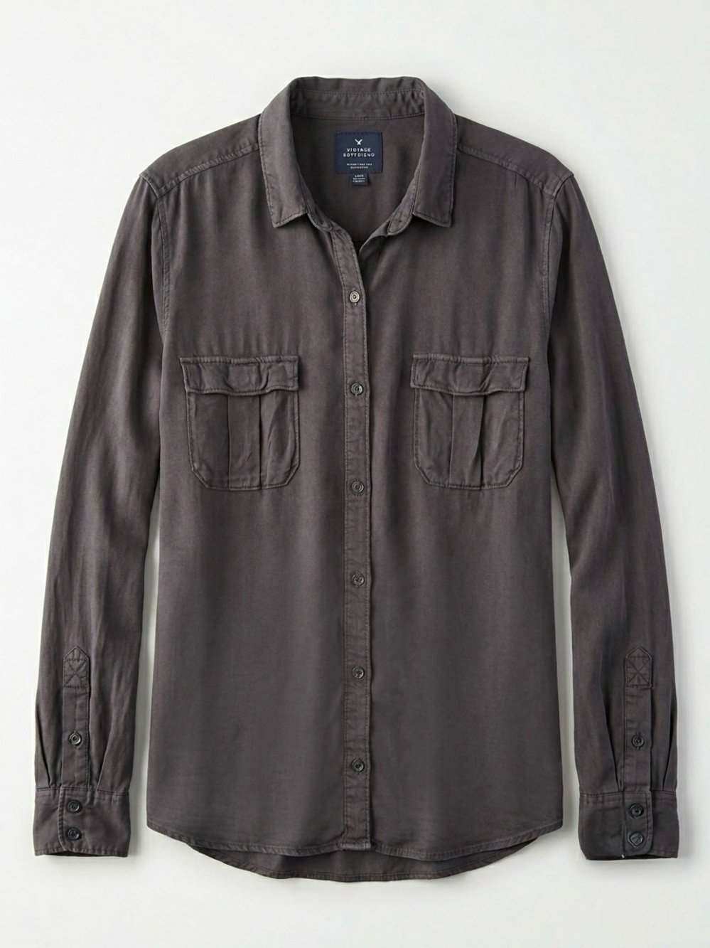 American Eagle Boyfriend Button Down Utility Shirt - XL